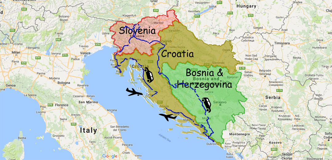 Croatia, Slovenia, Bosnia & Herzegovina Summed up