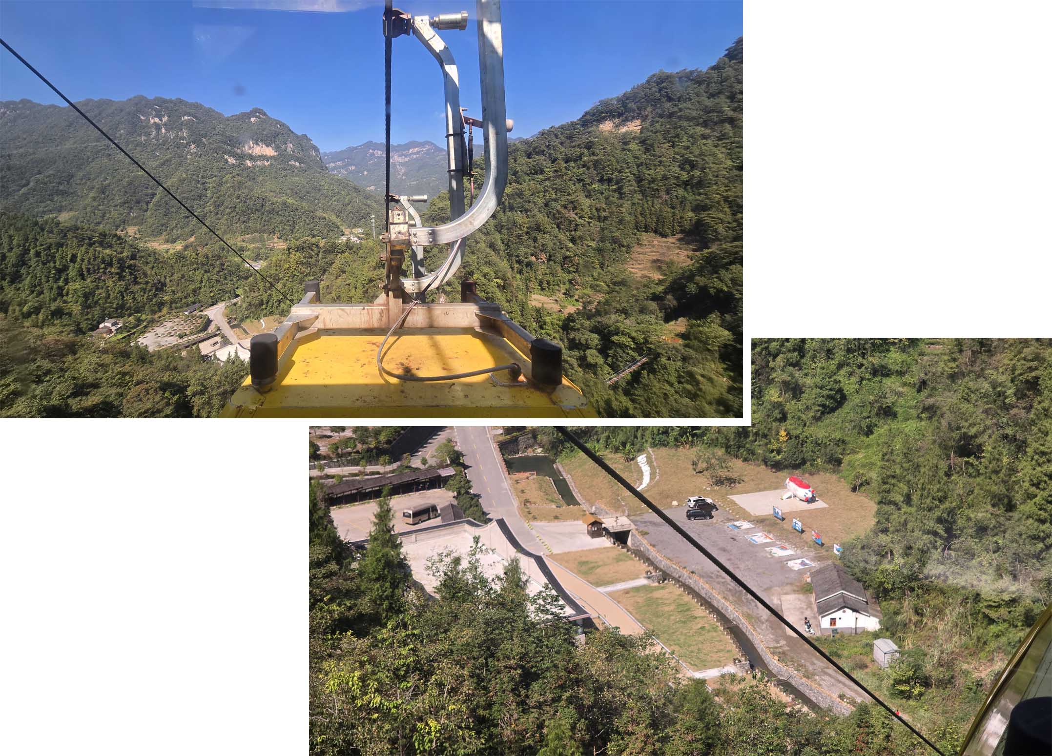 Cable car up the high mountain Cable car up the high mountain